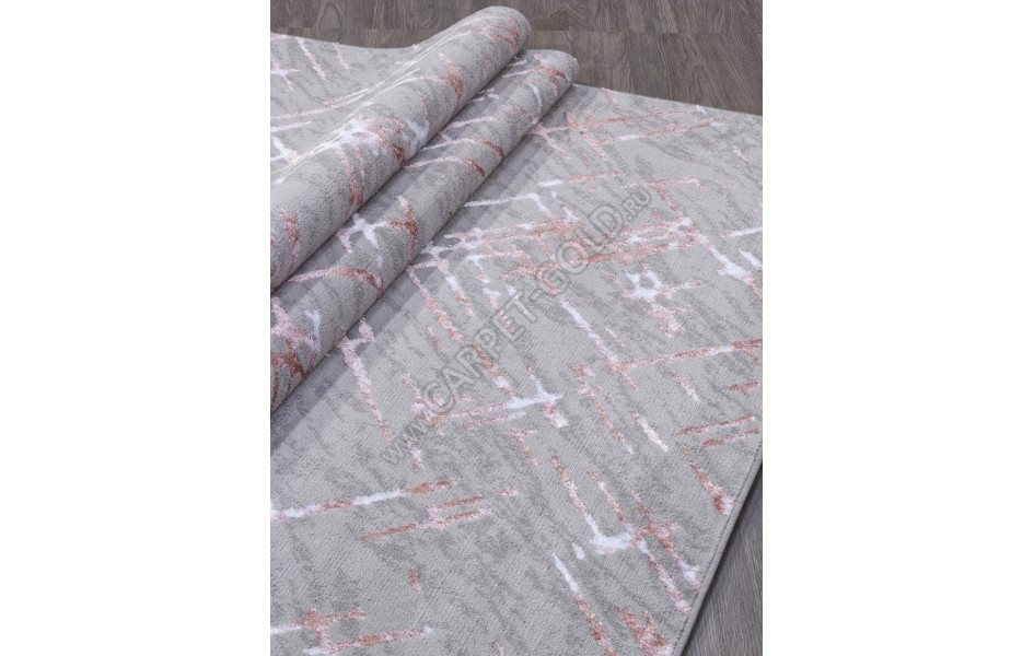 Ковер F164 - GRAY-PINK - Прямоугольник - коллекция LIMAN