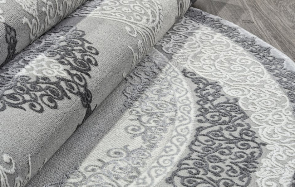 Ковер GL074G - GREY / GREY - Овал - коллекция NENSI