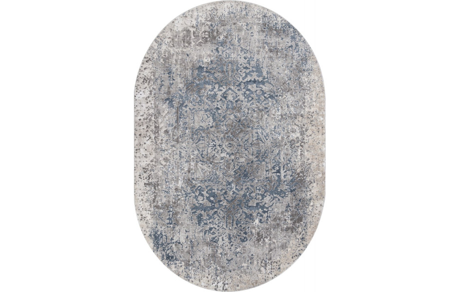 Ковер 02946B - BLUE / BEIGE - Овал - коллекция KIRKE