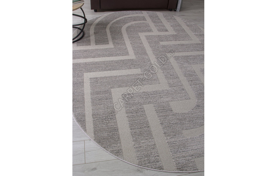 Ковер F439 - LIGHT GRAY - Овал - коллекция DIOS
